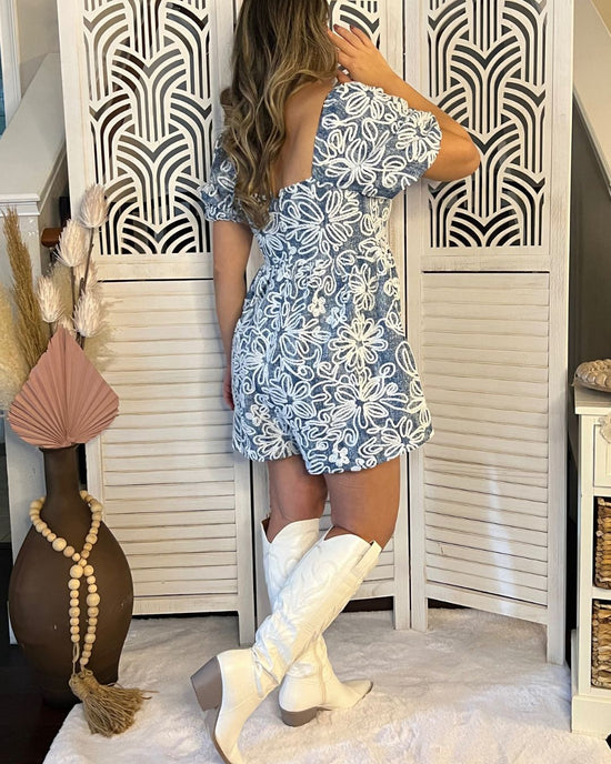 Escape to France Denim Romper