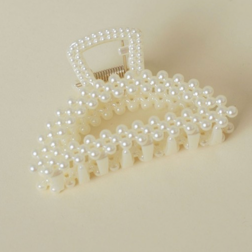 Crescent Pearls Hair Clip