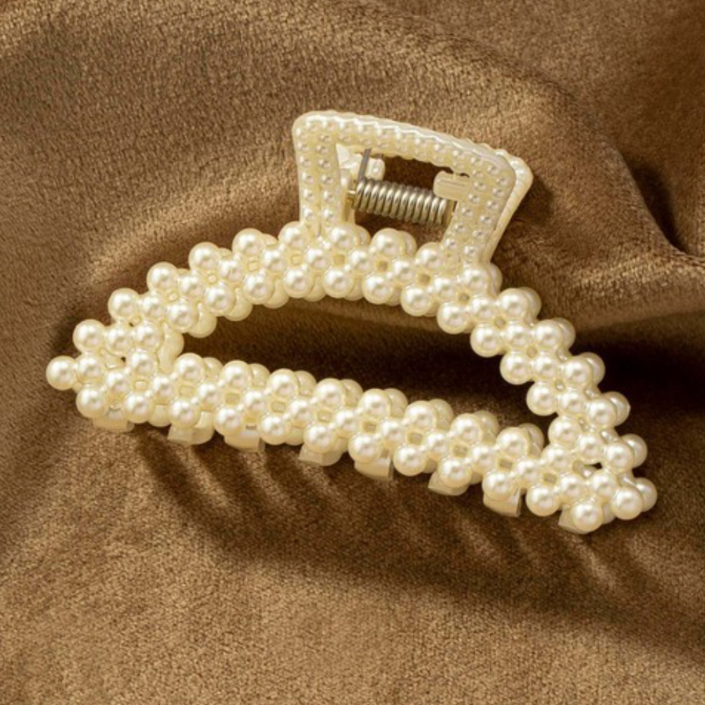 Crescent Pearls Hair Clip