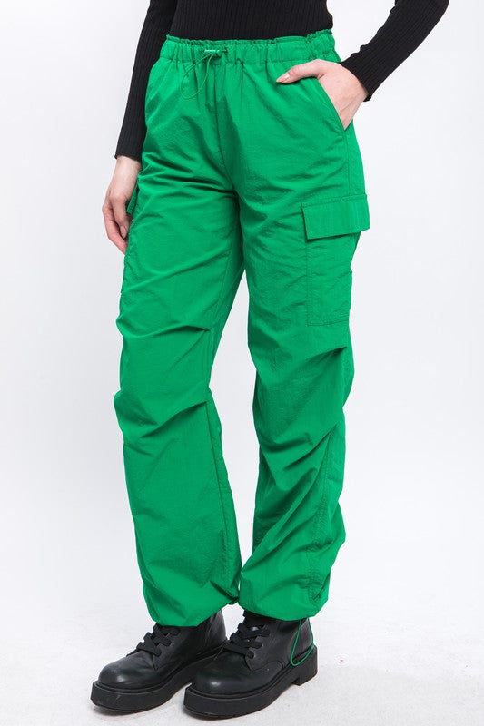 
                  
                    Loose Fit Parachute Cargo Pants
                  
                