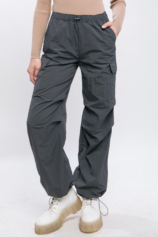 
                  
                    Loose Fit Parachute Cargo Pants
                  
                