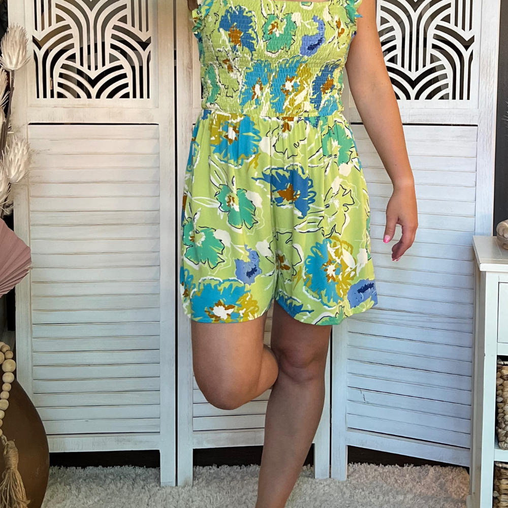 Tropical Floral Romper