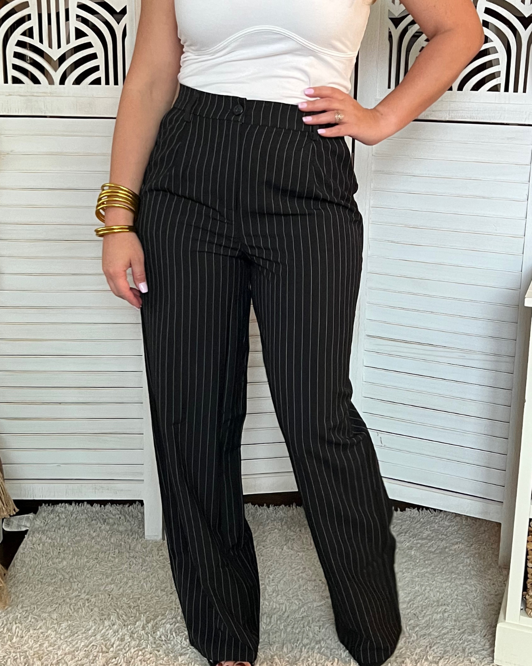 After Hours Pinstripe Pants