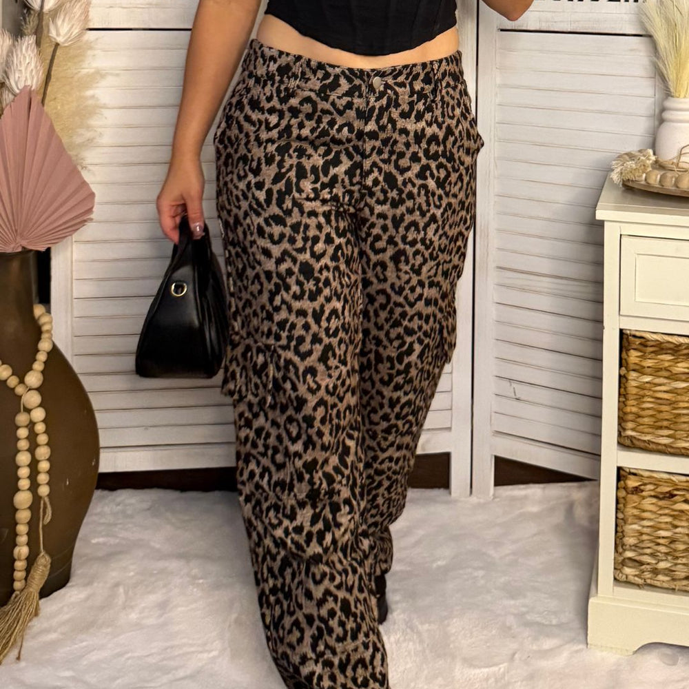 Leopard Wide Leg Pants