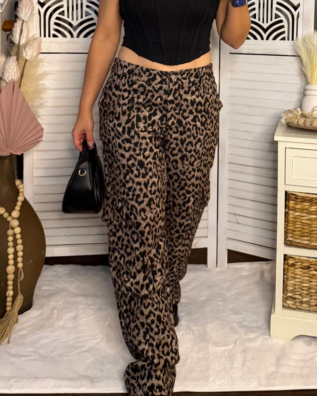 Leopard Wide Leg Pants