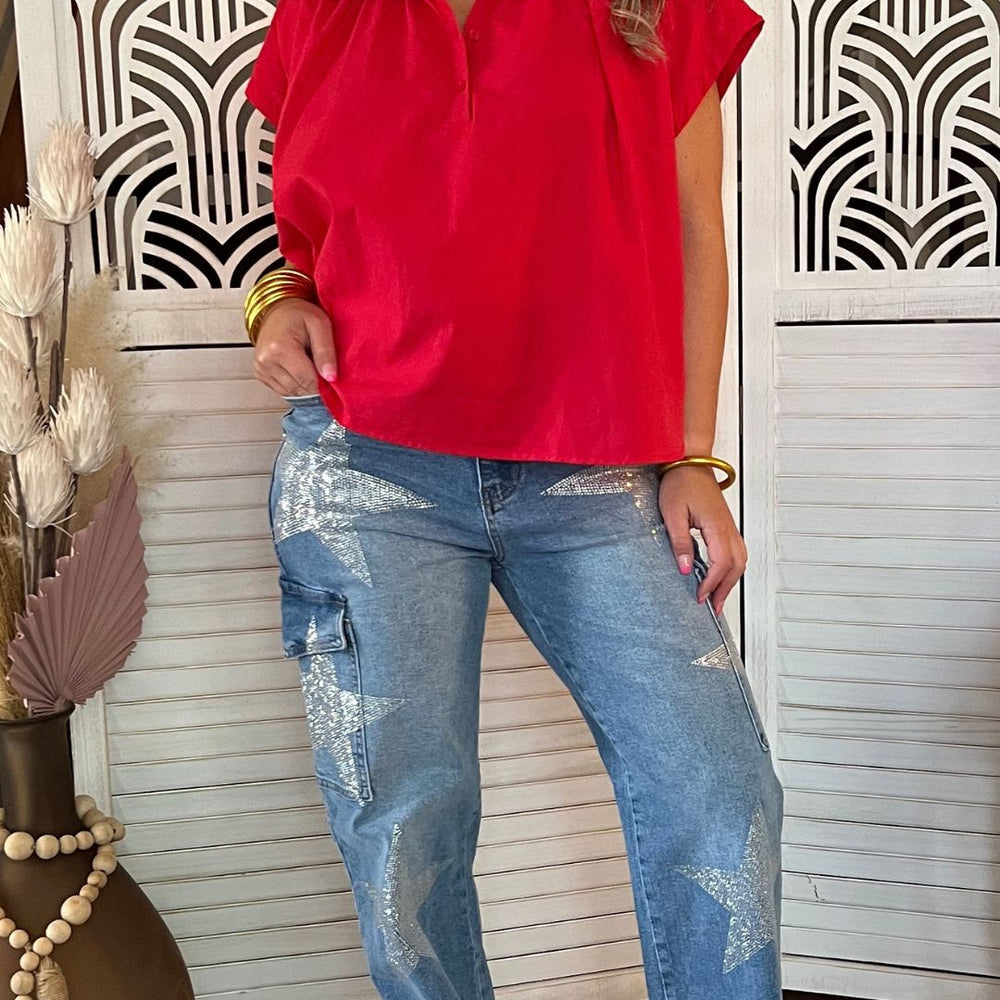 
                  
                    Top Rojo Casual Belleza
                  
                