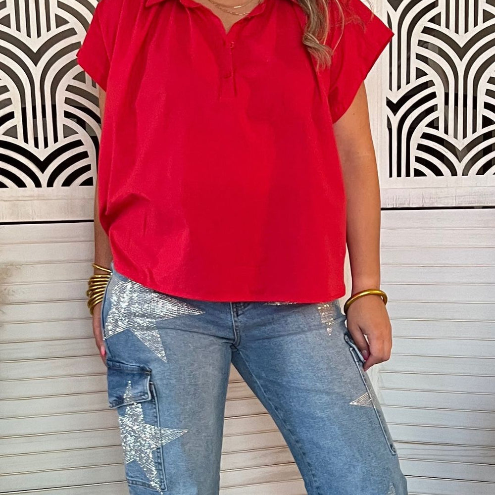 
                  
                    Top Rojo Casual Belleza
                  
                