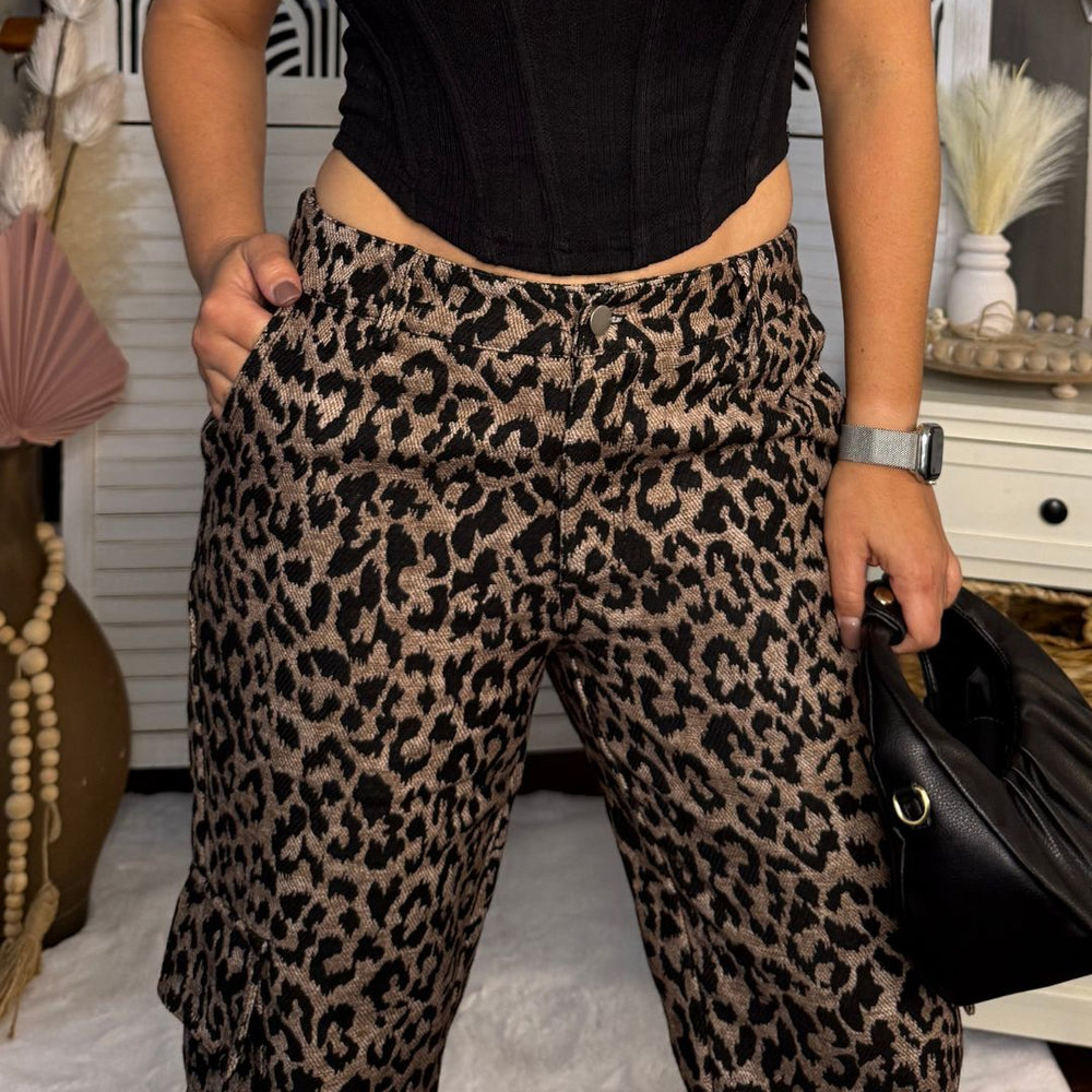 Leopard Wide Leg Pants