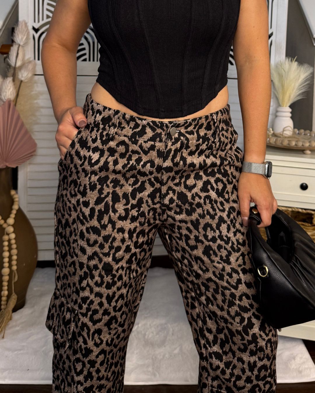 Leopard Wide Leg Pants