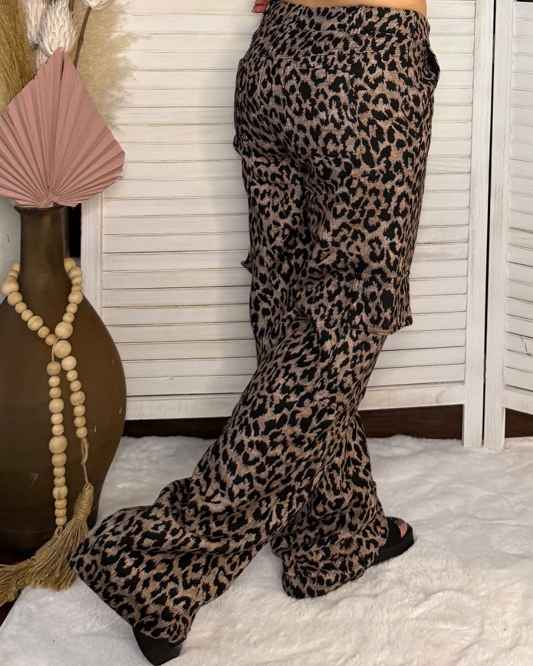 Leopard Wide Leg Pants