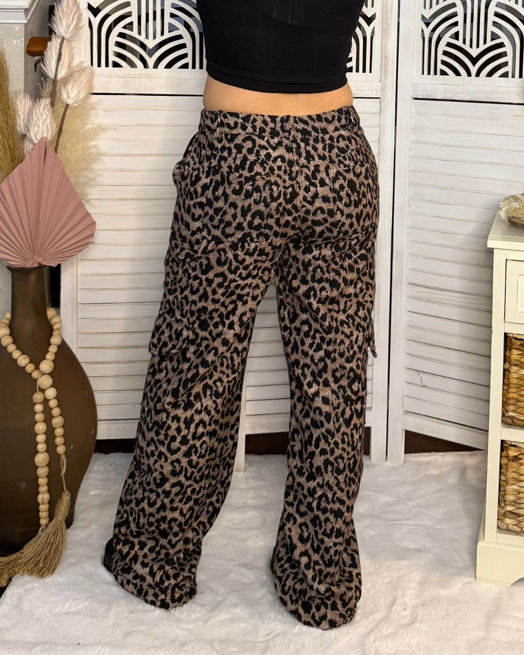 Leopard Wide Leg Pants