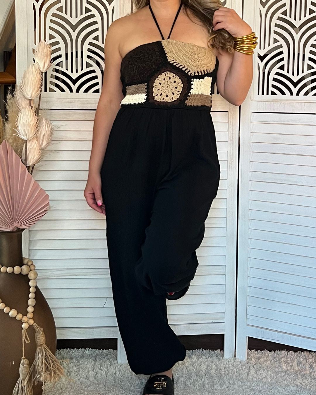 Sandy Dunes Crochet Jumpsuit