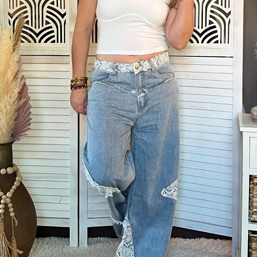 
                  
                    Jolie Boho Denim Pants
                  
                